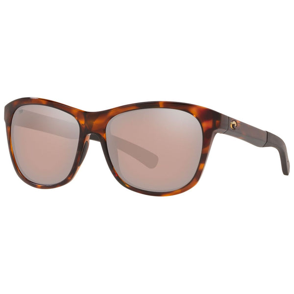 Costa del Mar Vela Sunglasses in Shiny Tortoiseshell with Copper Silver Mirror 580g lenses