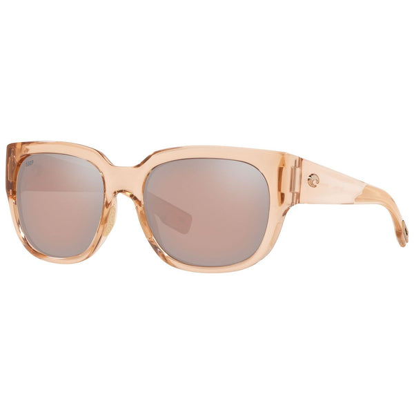 Costa del Mar Waterwoman Sunglasses in Shiny Blonde Crystal with Copper Silver Mirror 580p lenses