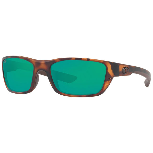 Costa del Mar Whitetip Sunglasses in Matte Retro Tortoiseshell with Green Mirror 580g lenses