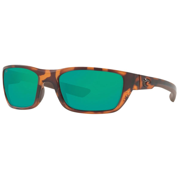 Costa del Mar Whitetip Sunglasses in Matte Retro Tortoiseshell with Green Mirror 580p lenses
