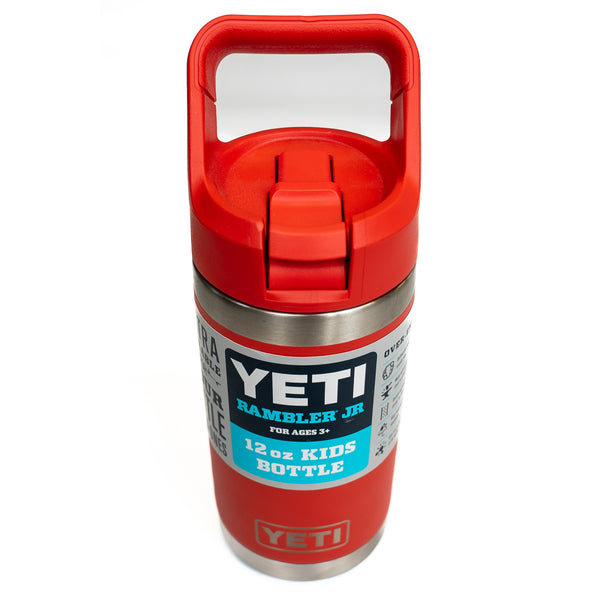 YETI Rambler Jr. 12oz Kids Canyon Red Bottle Tumbler w/ YETI Stickers VGC!