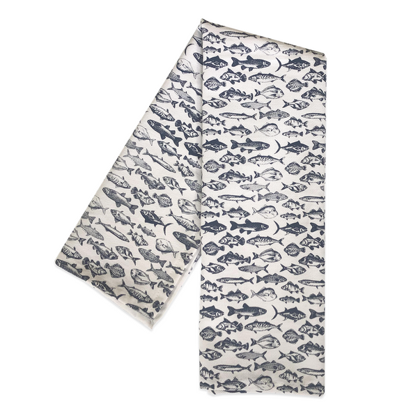 Toadfish Fish Print Cotton Tea Towel (2 pk)